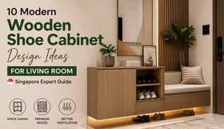 Modern Wooden Shoe Cabinet Design Ideas for Living Room - Singapore Expert Guide