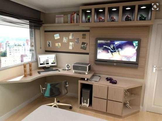 Built-in Study Table and Over Hung Cabinet - LA MAISON CARPENTRY