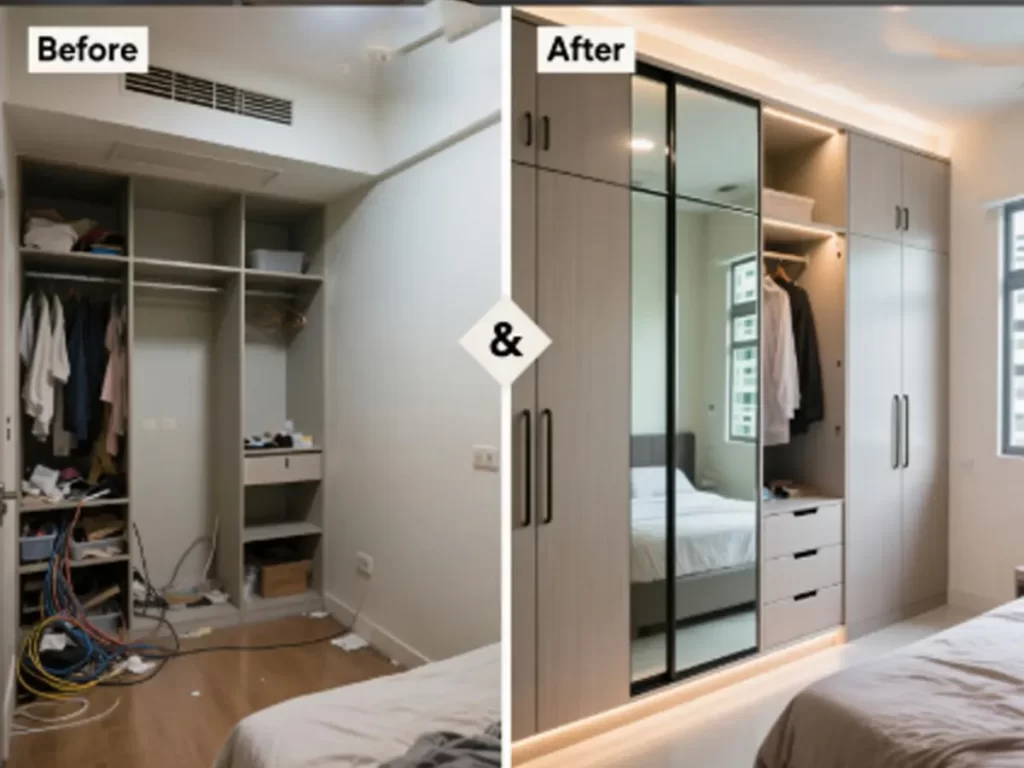 Custom Bedroom Wardrobes and Built-In Storage Cabinets in Singapore