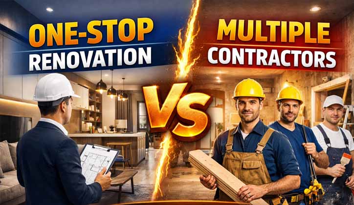 One-Stop Renovation vs Multiple Contractors in Singapore