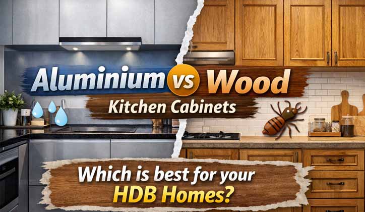 Aluminium vs Wood Kitchen Cabinets Singapore 2026
