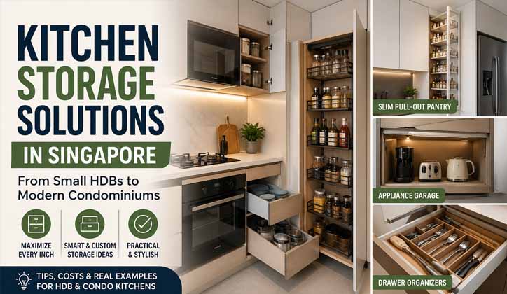 Kitchen storage solutions in Singapore: From small HDBs to modern condominiums