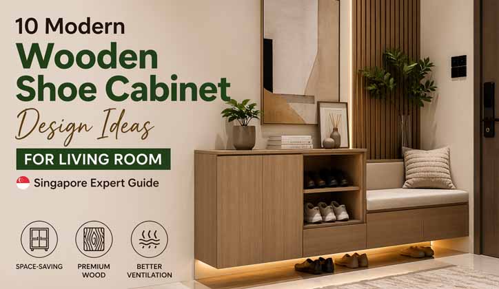 Modern Wooden Shoe Cabinet Design Ideas for Living Room - Singapore Expert Guide