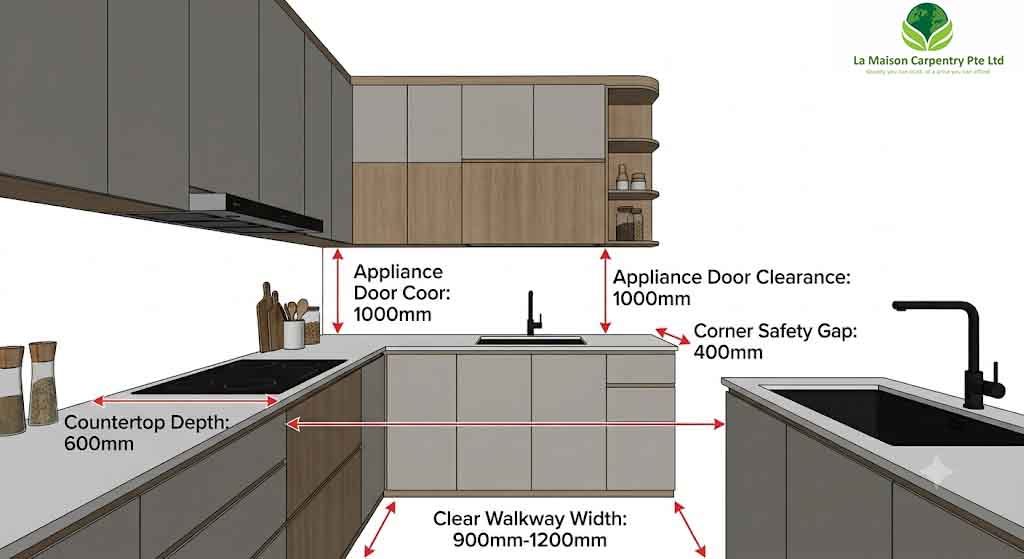 Standard L-Shaped Kitchen Dimensions