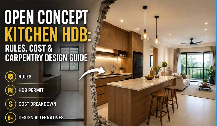 Open Concept Kitchen HDB: Rules, Cost & Design Guide