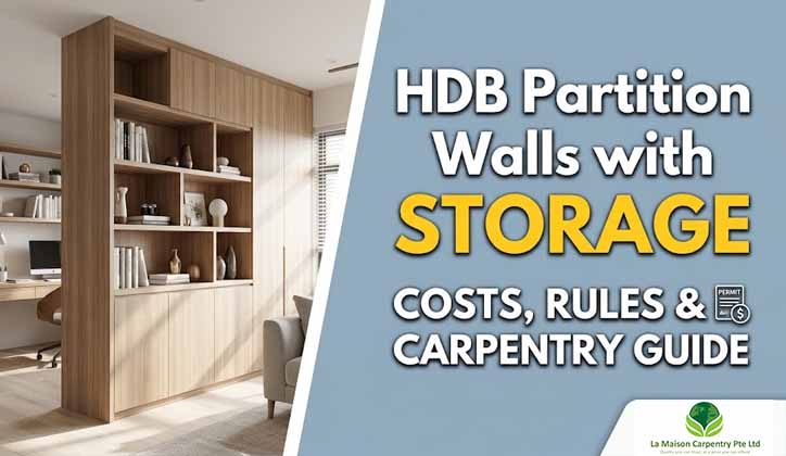 HDB Wall Partition with Storage: Cost, Rules & Carpentry Design Guide